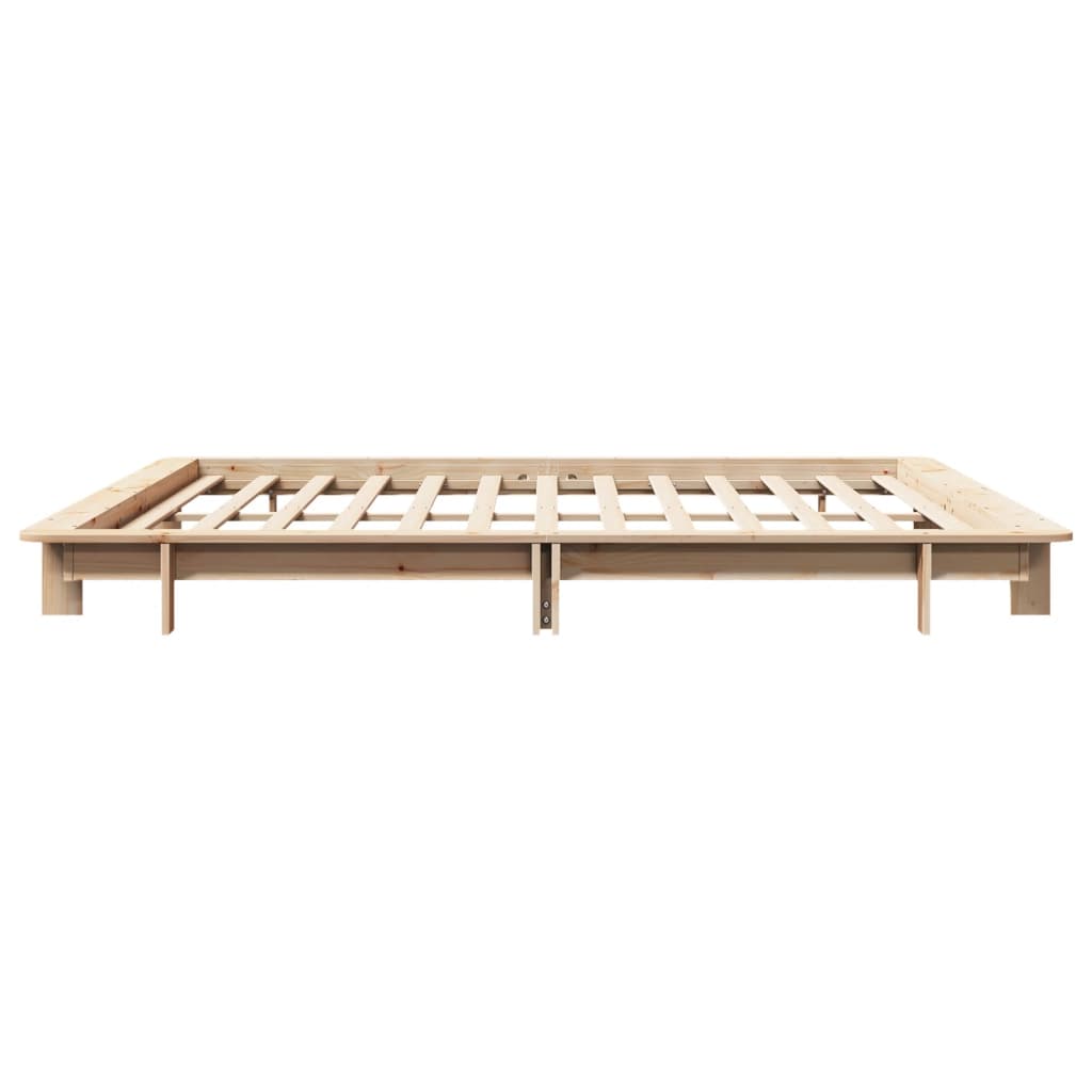 Cadre de lit sans matelas 160x200 cm bois massif de pin
