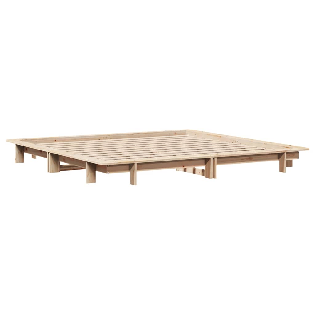 Cadre de lit sans matelas 160x200 cm bois massif de pin