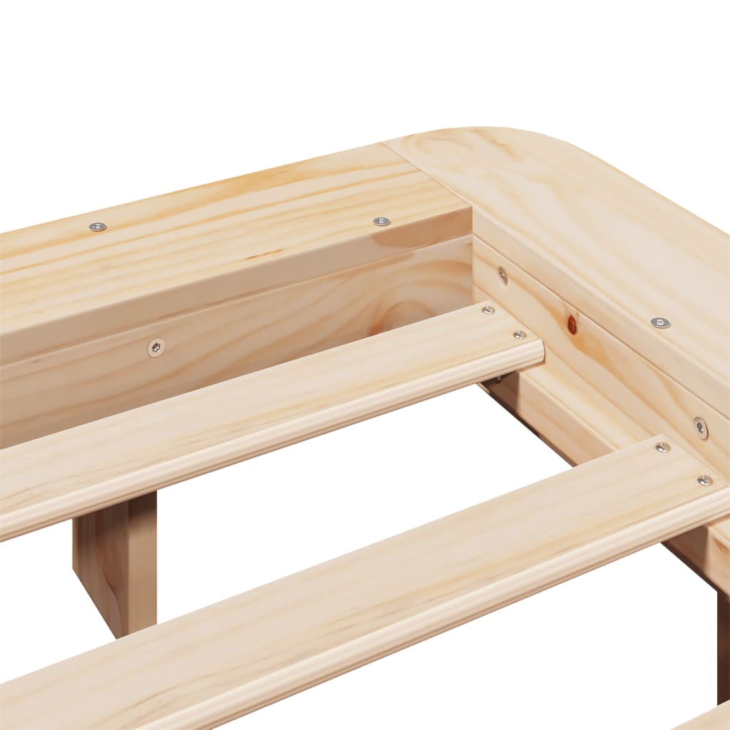 Cadre de lit sans matelas 160x200 cm bois massif de pin