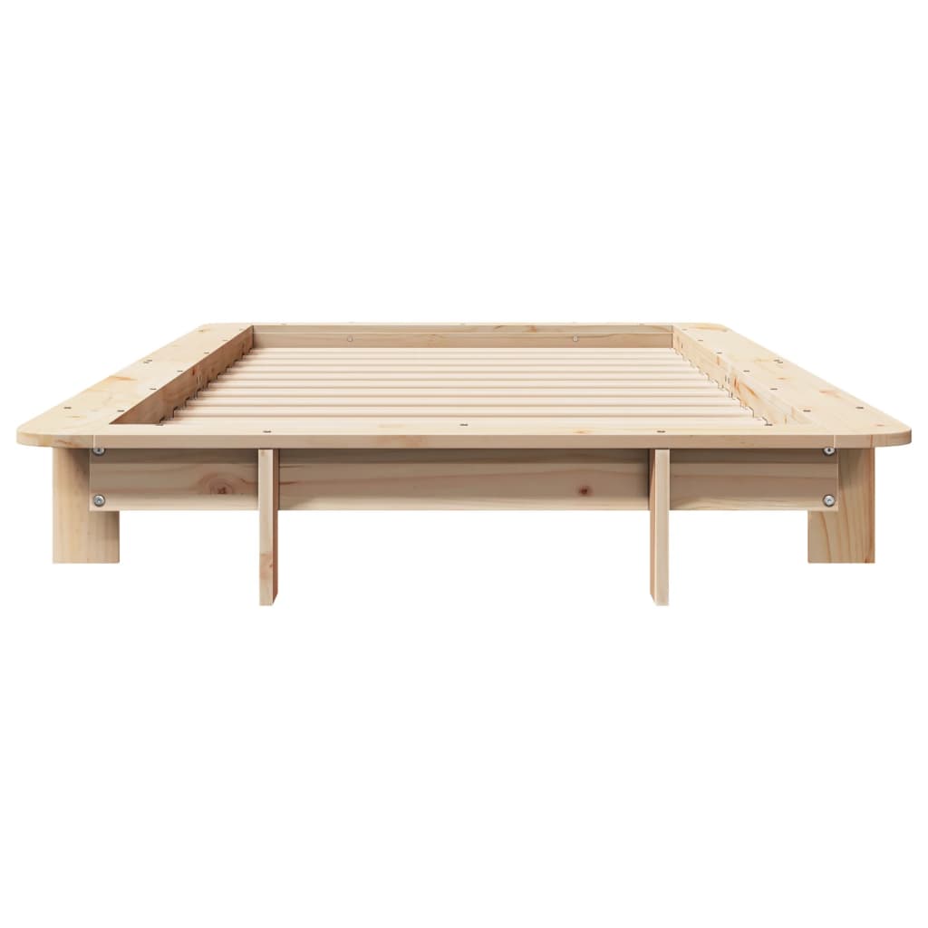 Cadre de lit sans matelas 90x200 cm bois de pin massif - XIOS
