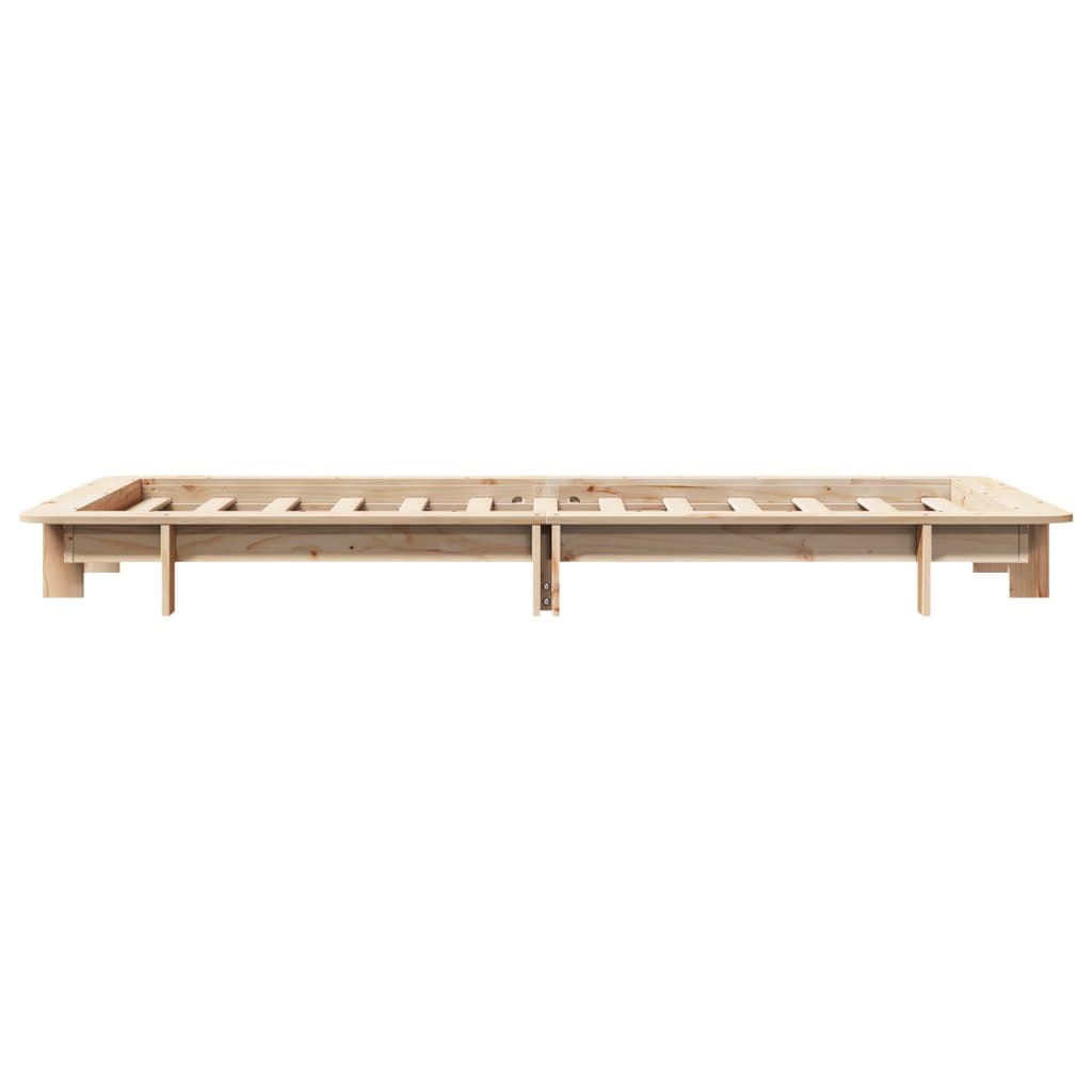 Cadre de lit sans matelas 90x200 cm bois de pin massif - XIOS