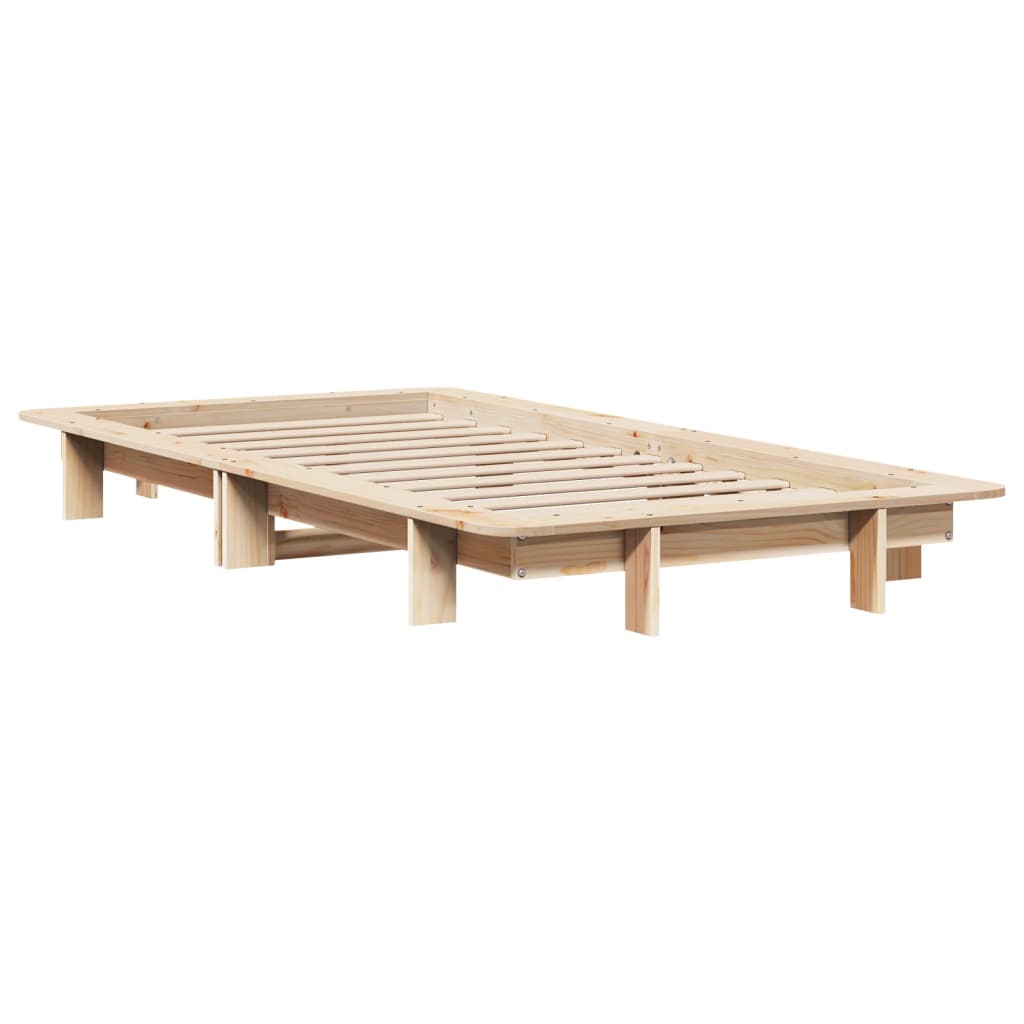 Cadre de lit sans matelas 90x200 cm bois de pin massif - XIOS