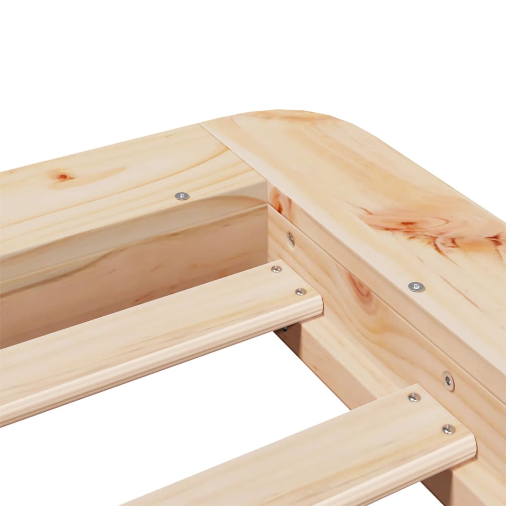 Cadre de lit sans matelas 75x190 cm bois de pin massif - XIOS