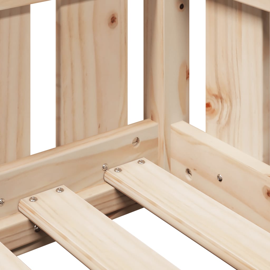 Cadre de lit d'enfants forme de maison sans matelas pin massif - XIOS