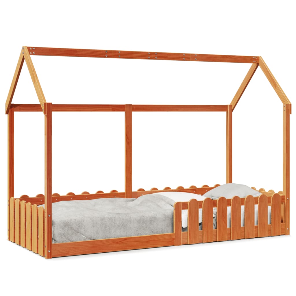 Cadre de lit d'enfants forme de maison sans matelas 80x200 cm - XIOS