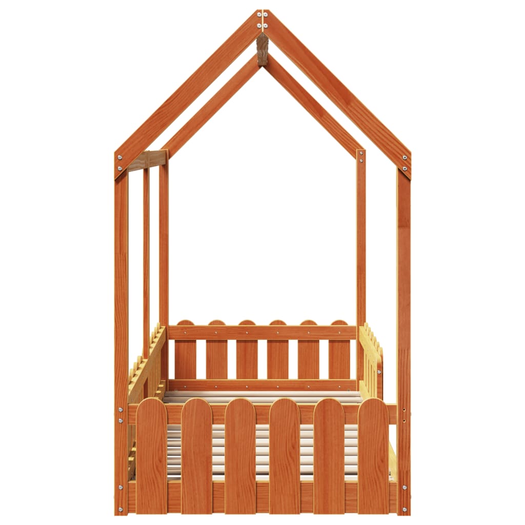 Cadre de lit d'enfants forme de maison sans matelas 80x160 cm - XIOS