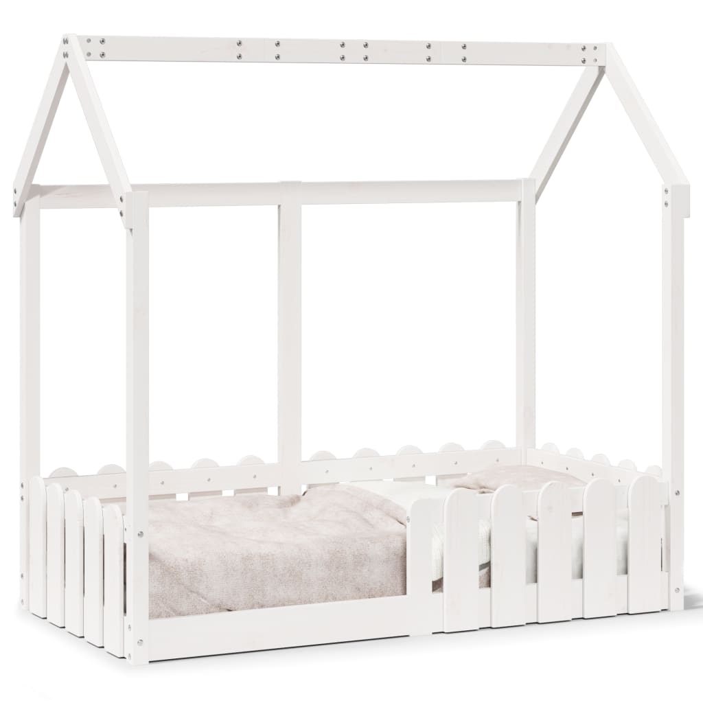 Cadre de lit d'enfants forme de maison sans matelas 70x140 cm - XIOS