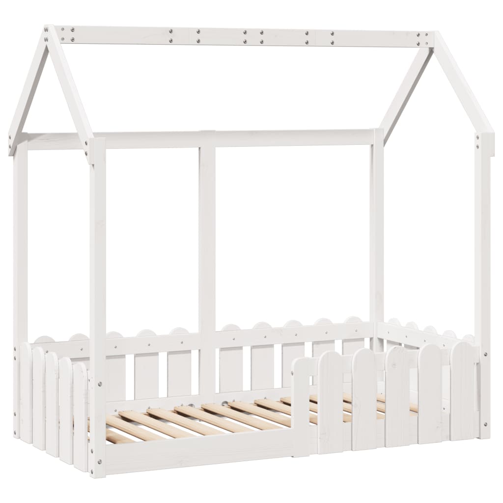 Cadre de lit d'enfants forme de maison sans matelas 70x140 cm - XIOS