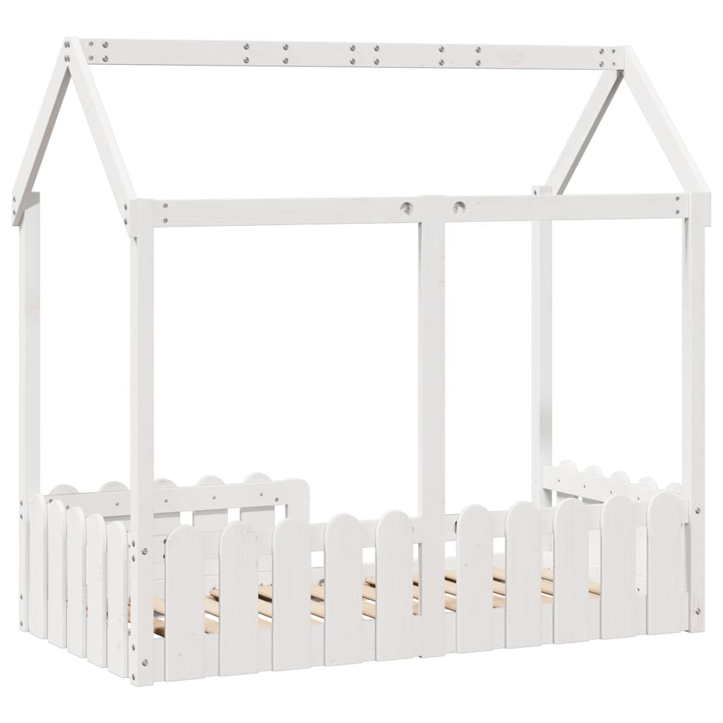 Cadre de lit d'enfants forme de maison sans matelas 70x140 cm - XIOS