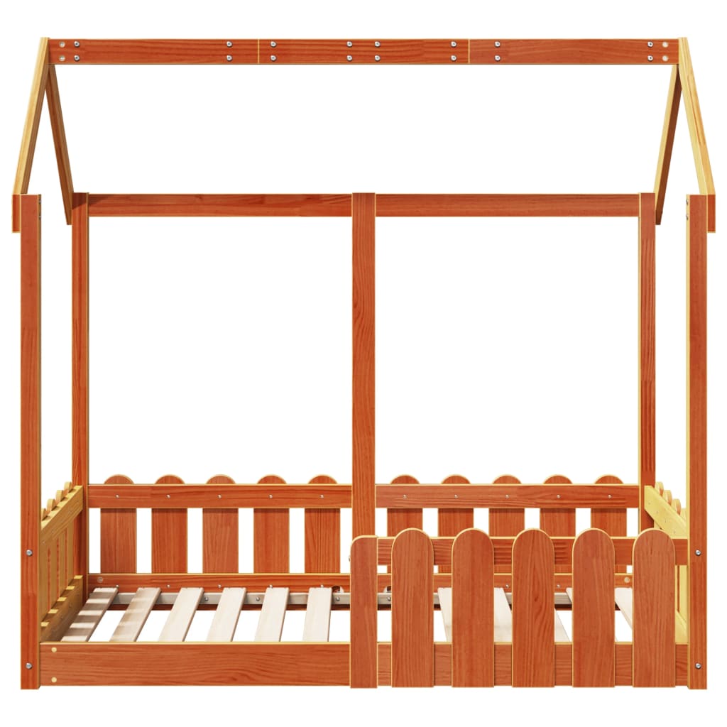 Cadre de lit d'enfants forme de maison sans matelas 70x140 cm - XIOS