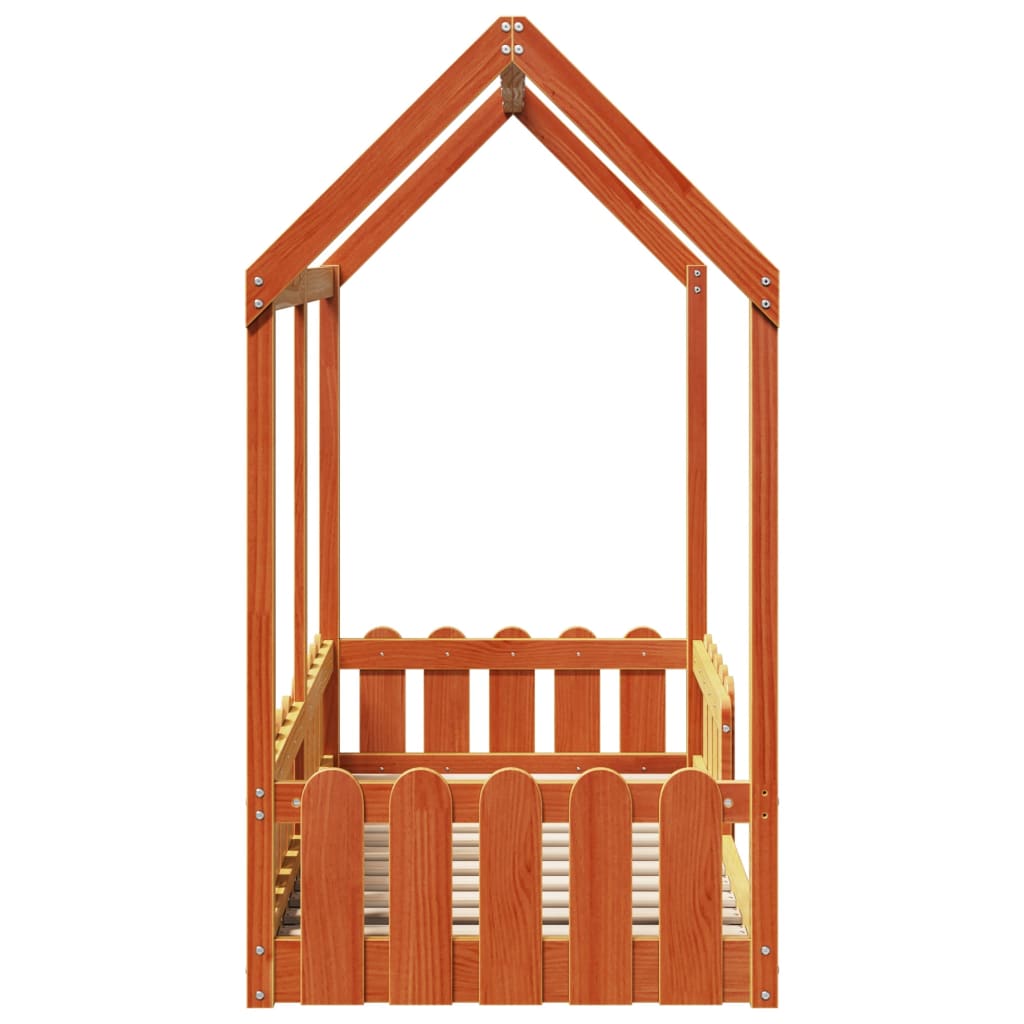 Cadre de lit d'enfants forme de maison sans matelas 70x140 cm - XIOS
