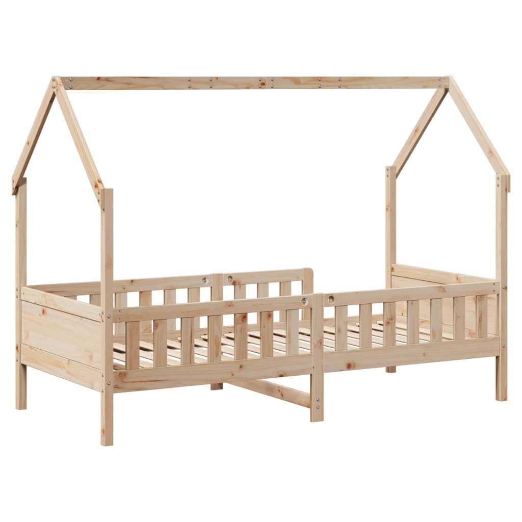Cadre de lit d'enfants forme de maison sans matelas pin - XIOS