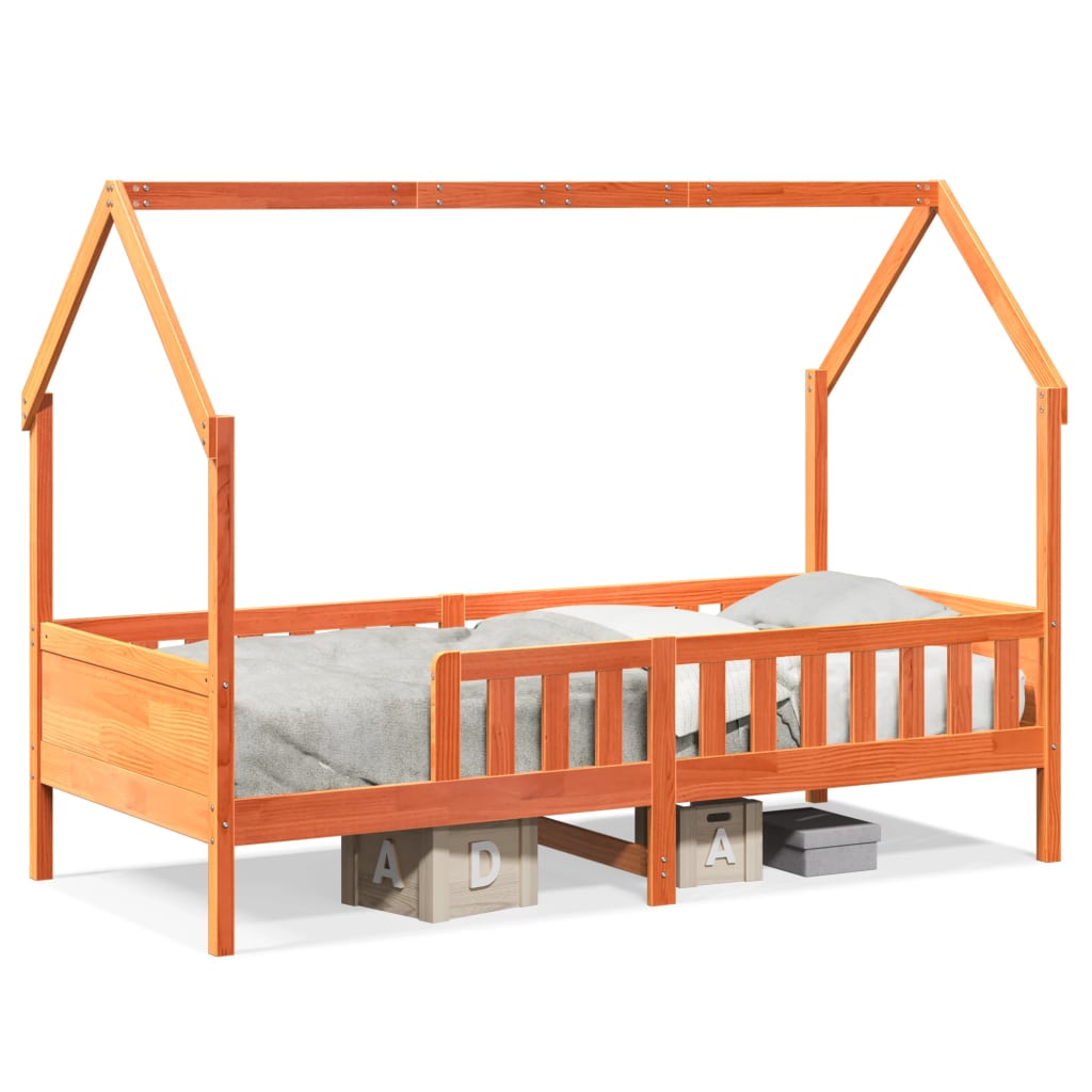 Cadre de lit d'enfants forme de maison sans matelas pin - XIOS
