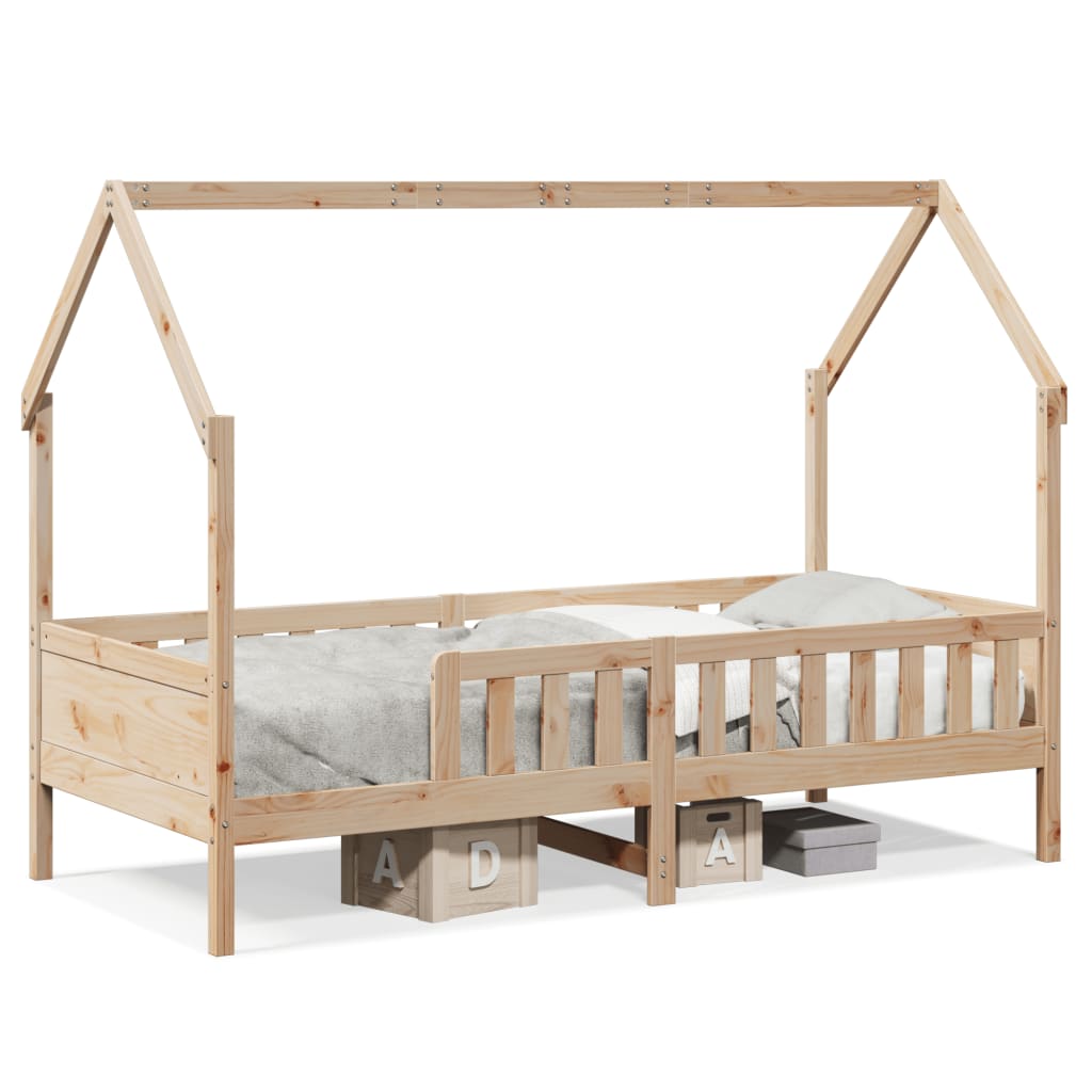 Cadre de lit d'enfants forme de maison sans matelas pin - XIOS