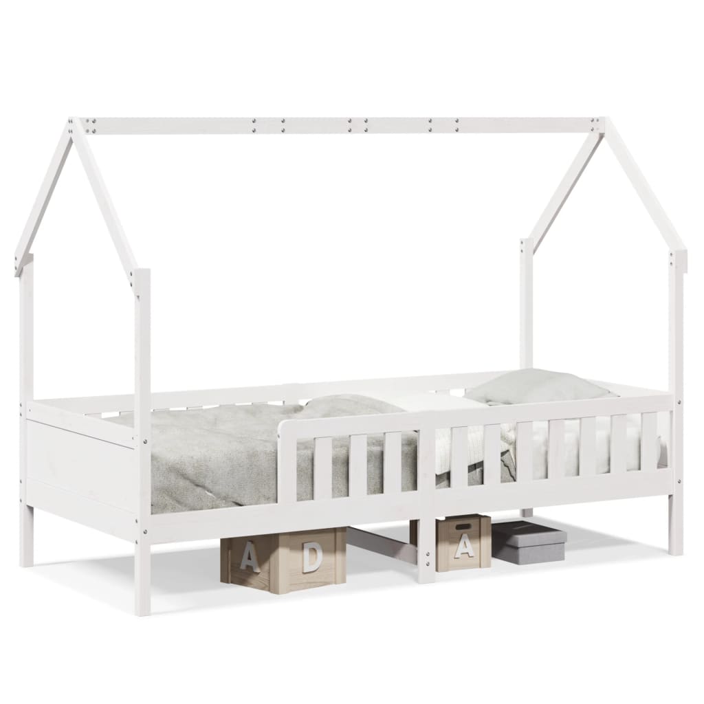 Cadre de lit d'enfants forme de maison sans matelas pin - XIOS