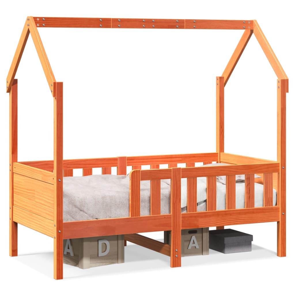 Cadre de lit d'enfants forme de maison sans matelas pin - XIOS