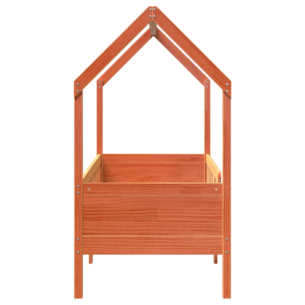 Cadre de lit d'enfants forme de maison sans matelas pin - XIOS