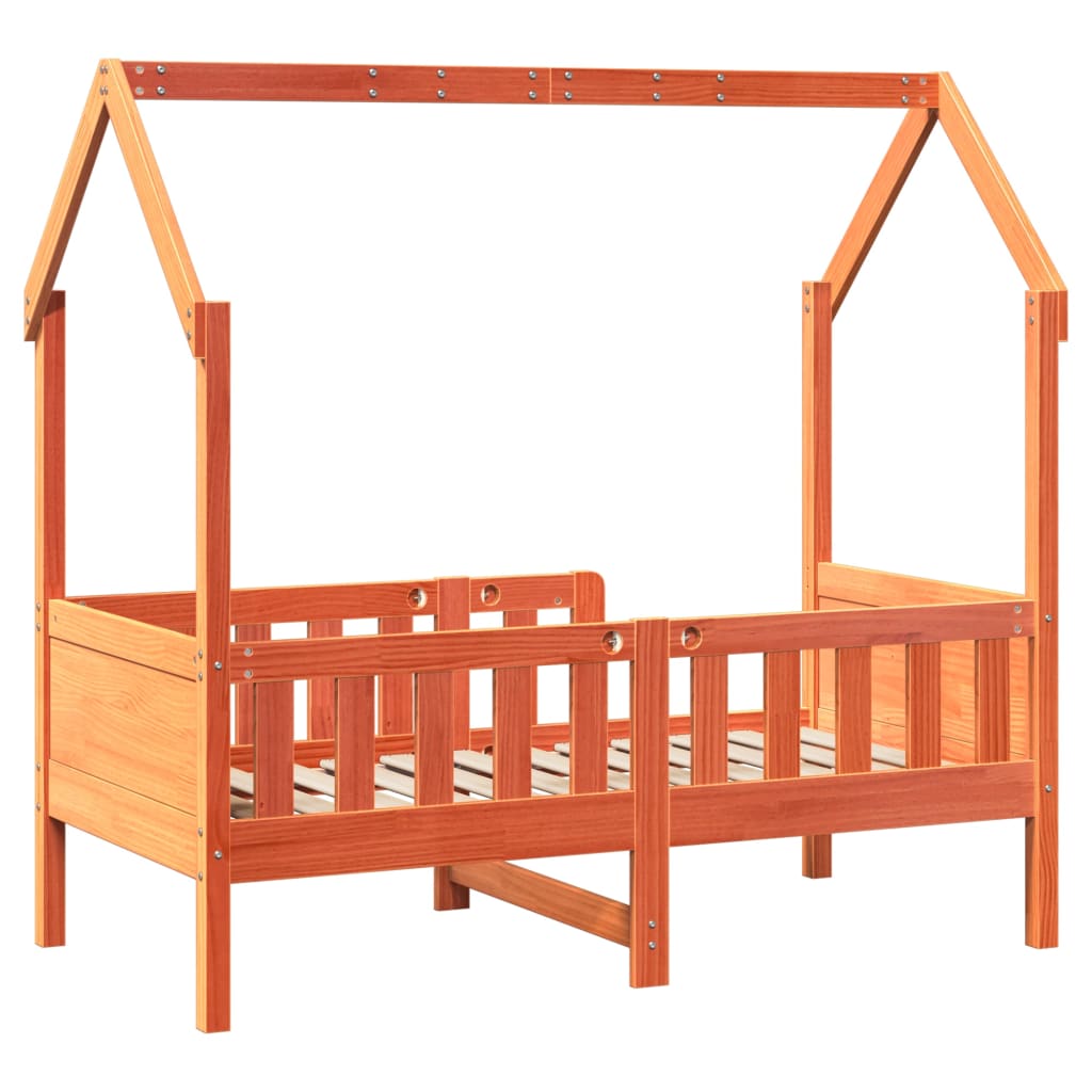 Cadre de lit d'enfants forme de maison sans matelas pin - XIOS