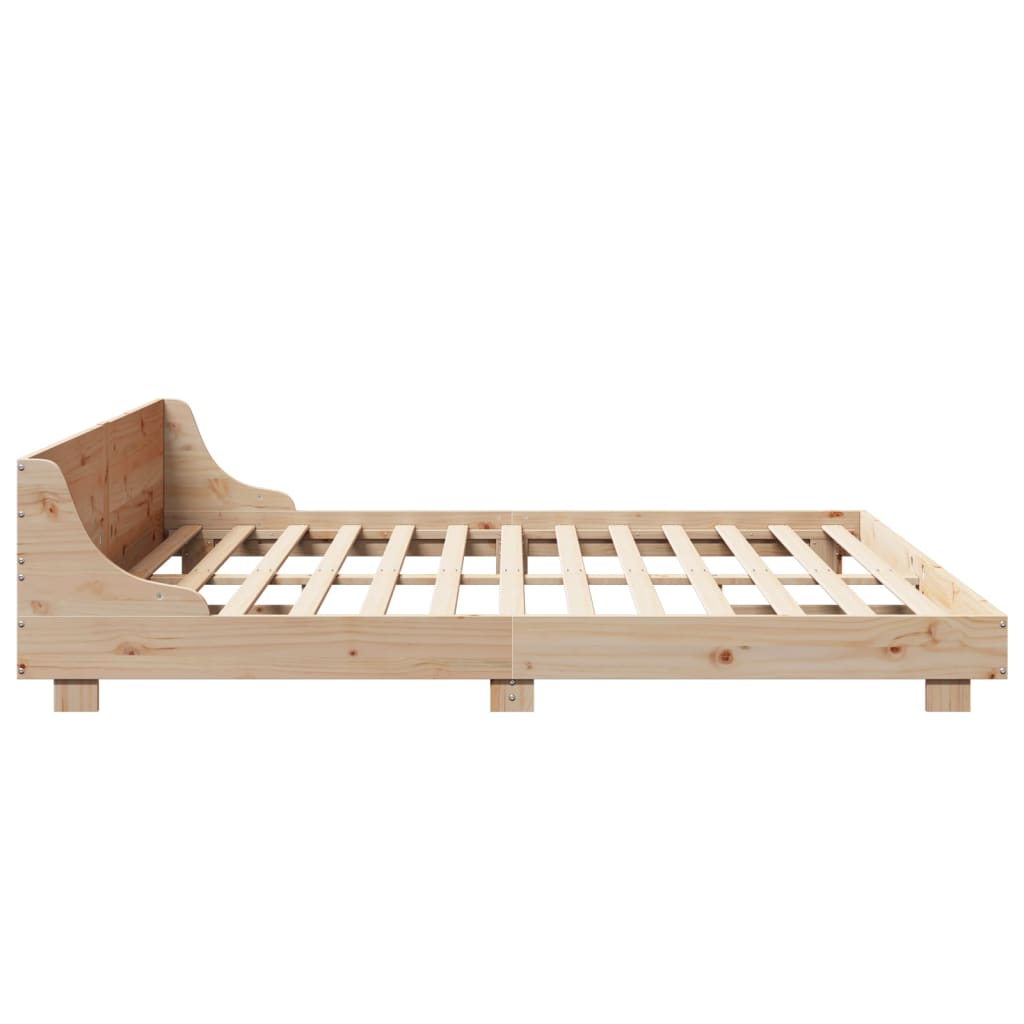 Cadre de lit sans matelas 180x200 cm bois massif de pin - XIOS