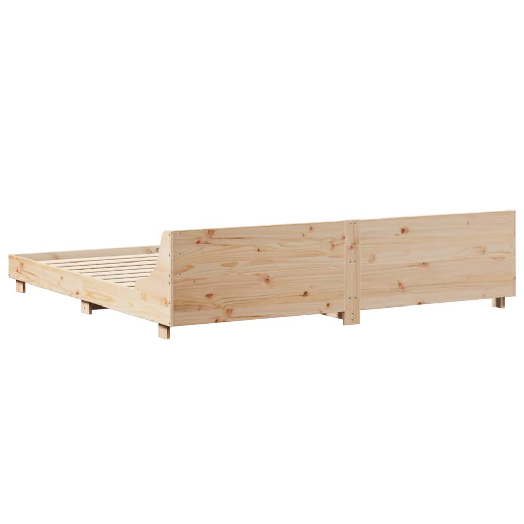 Cadre de lit sans matelas 180x200 cm bois massif de pin - XIOS