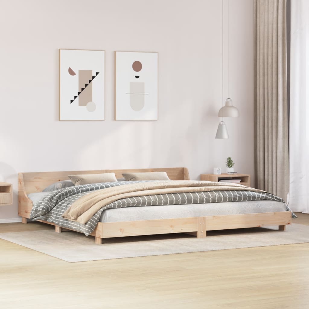 Cadre de lit sans matelas 180x200 cm bois massif de pin - XIOS