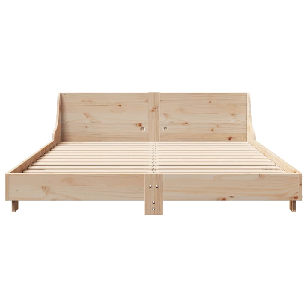 Cadre de lit sans matelas 140x200 cm bois massif de pin - XIOS