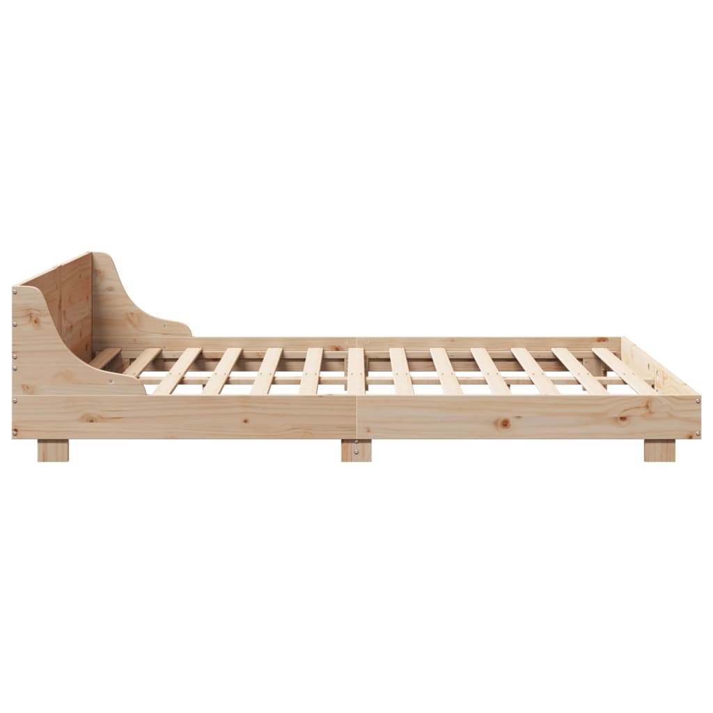 Cadre de lit sans matelas 140x200 cm bois massif de pin - XIOS