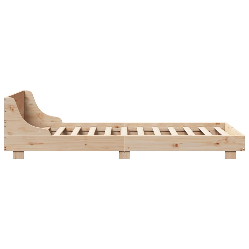 Cadre de lit sans matelas 90x200 cm bois de pin massif - XIOS