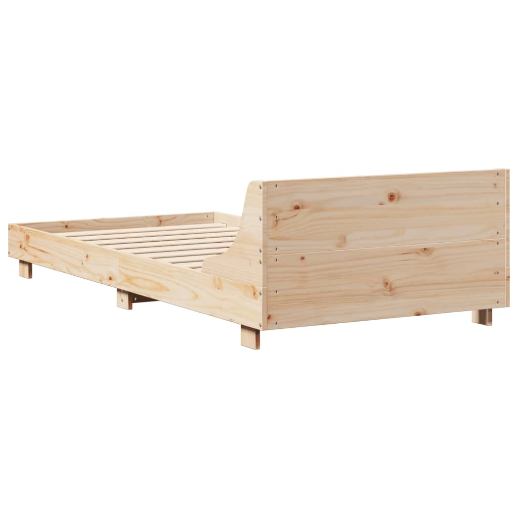 Cadre de lit sans matelas 90x200 cm bois de pin massif - XIOS