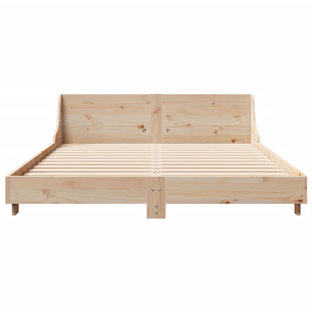 Cadre de lit sans matelas 140x190 cm bois de pin massif - XIOS