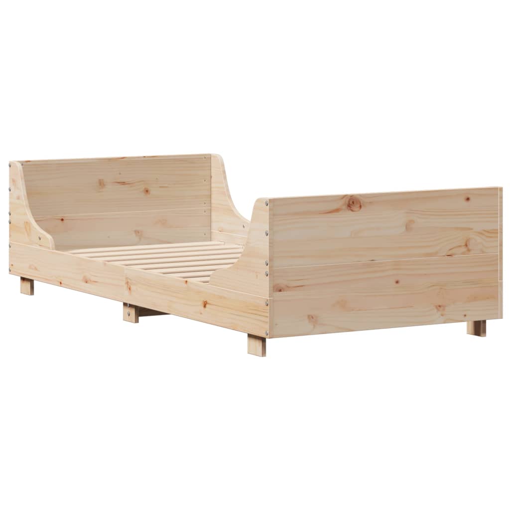 Cadre de lit sans matelas 100x200 cm bois massif de pin - XIOS