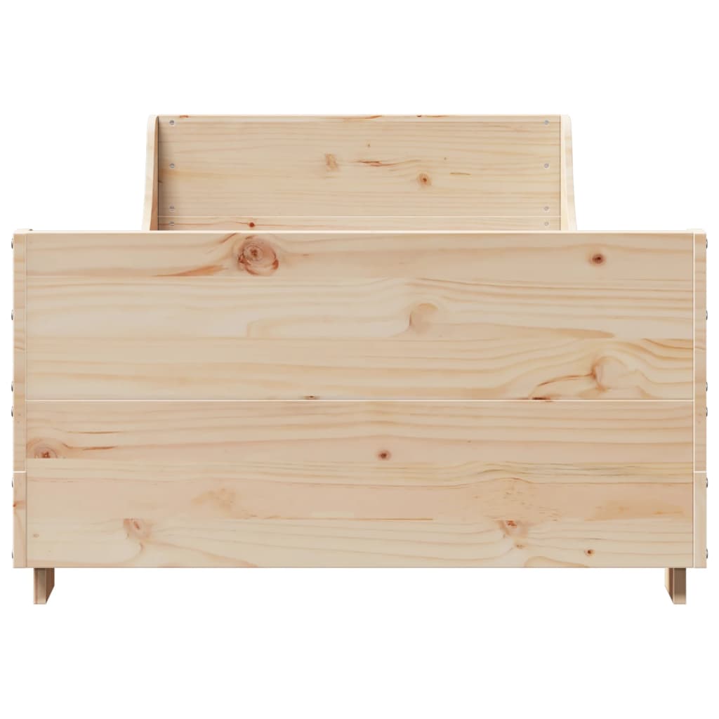 Cadre de lit sans matelas 90x200 cm bois de pin massif - XIOS