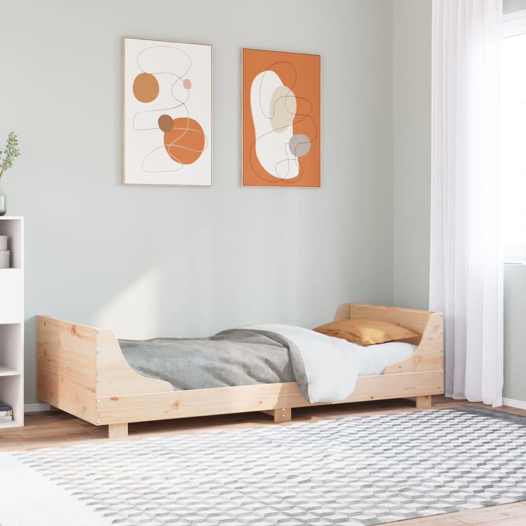 Cadre de lit sans matelas 90x200 cm bois de pin massif - XIOS