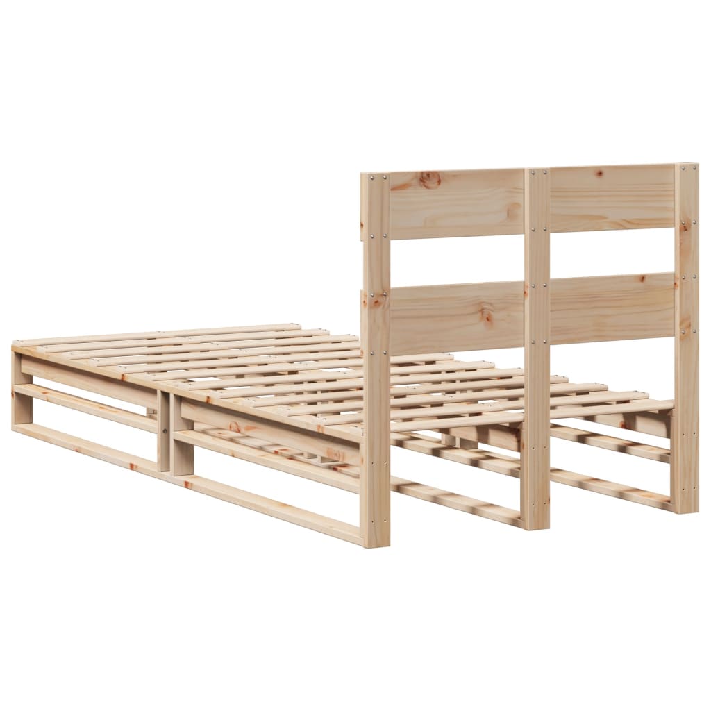 Cadre de lit sans matelas 90x200 cm bois de pin massif - XIOS