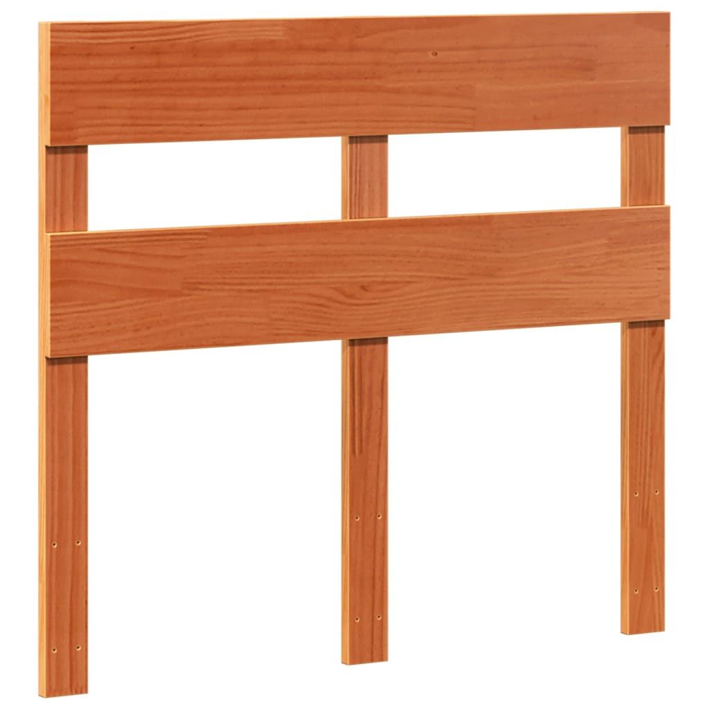 Cadre de lit sans matelas cire marron 75x190 cm bois pin massif - XIOS