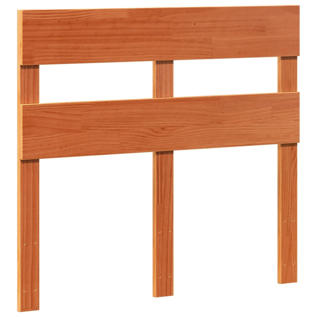 Cadre de lit sans matelas cire marron 90x190 cm bois pin massif - XIOS