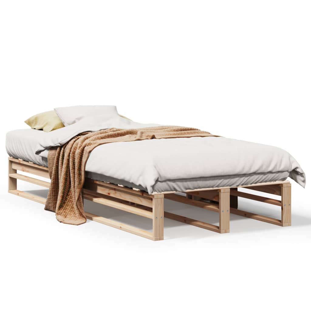 Cadre de lit sans matelas 90x200 cm bois de pin massif - XIOS