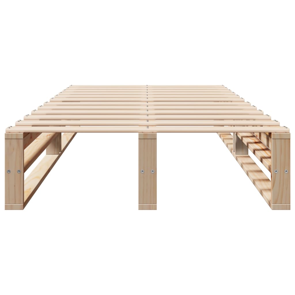 Cadre de lit sans matelas 90x200 cm bois de pin massif - XIOS