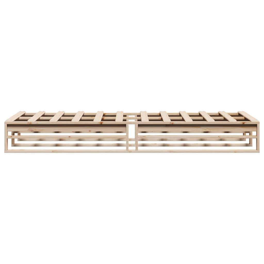 Cadre de lit sans matelas 90x200 cm bois de pin massif - XIOS