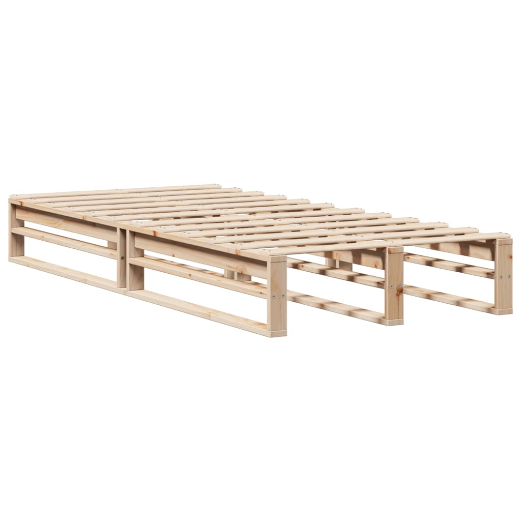 Cadre de lit sans matelas 90x200 cm bois de pin massif - XIOS