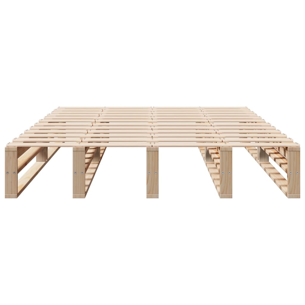 Cadre de lit sans matelas 140x200 cm bois massif de pin - XIOS