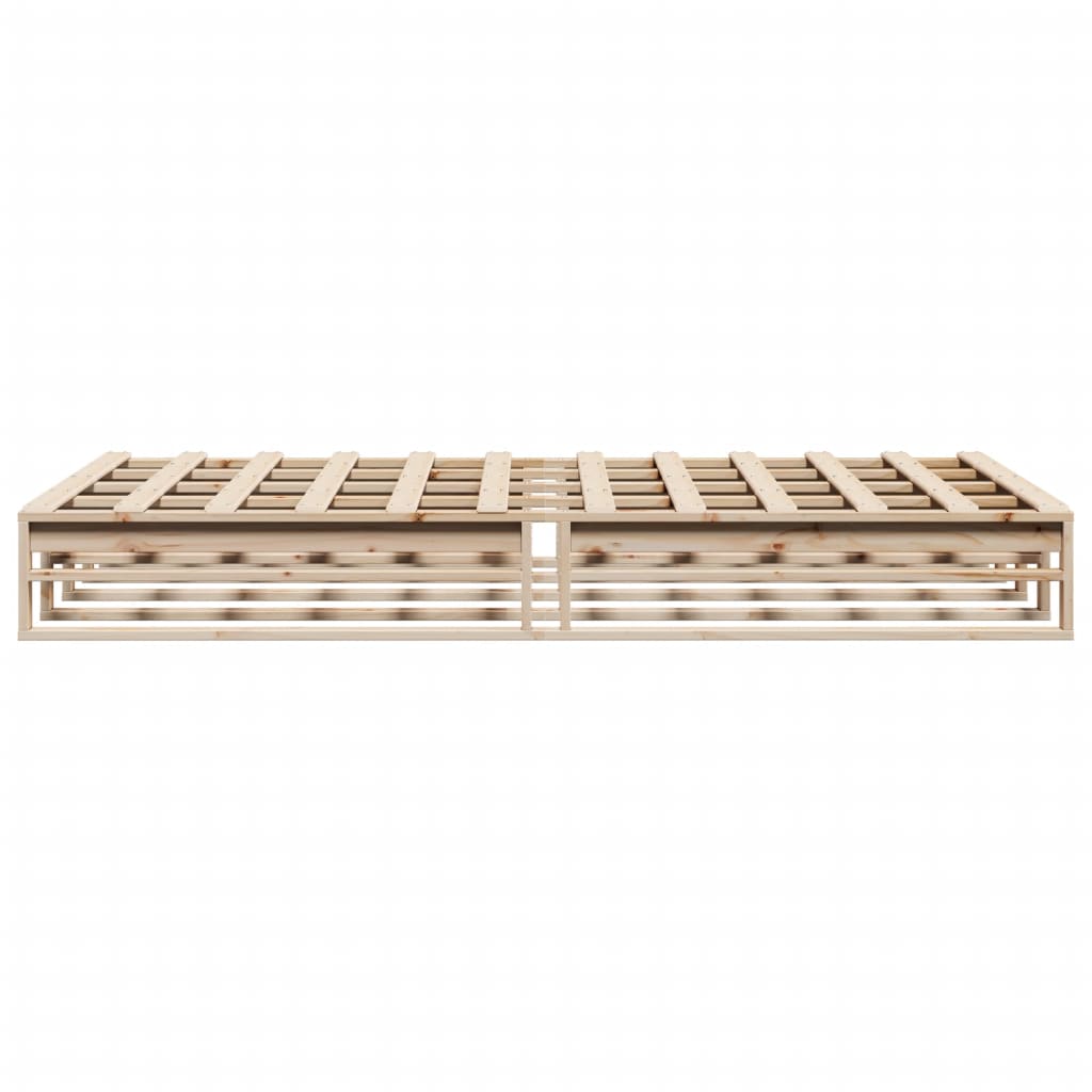 Cadre de lit sans matelas 140x200 cm bois massif de pin - XIOS