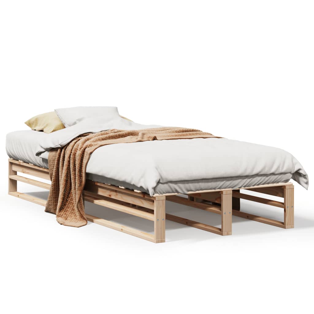 Cadre de lit sans matelas 90x190 cm bois de pin massif - XIOS