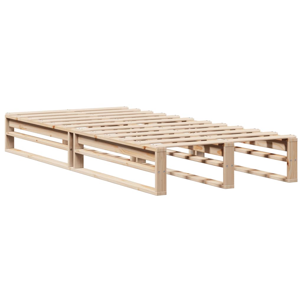Cadre de lit sans matelas 90x190 cm bois de pin massif - XIOS