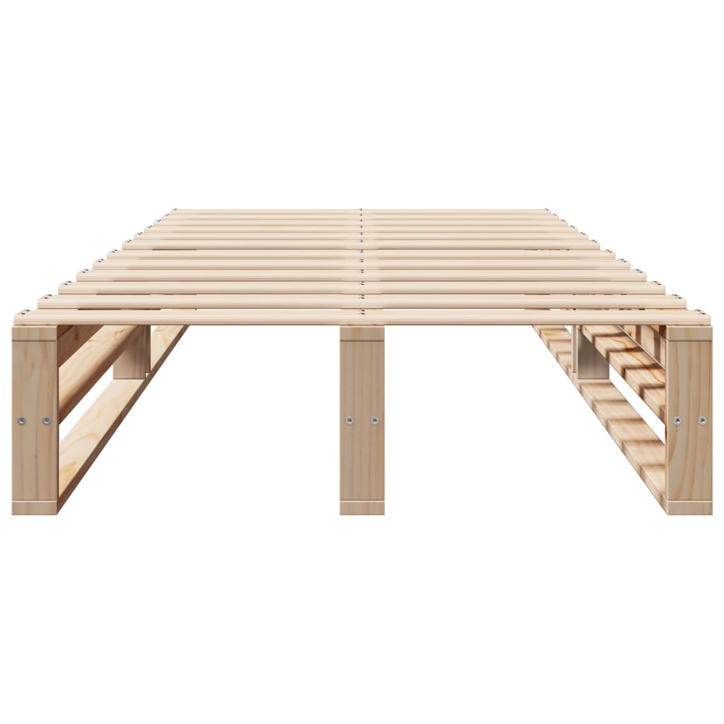 Cadre de lit sans matelas 90x190 cm bois de pin massif - XIOS