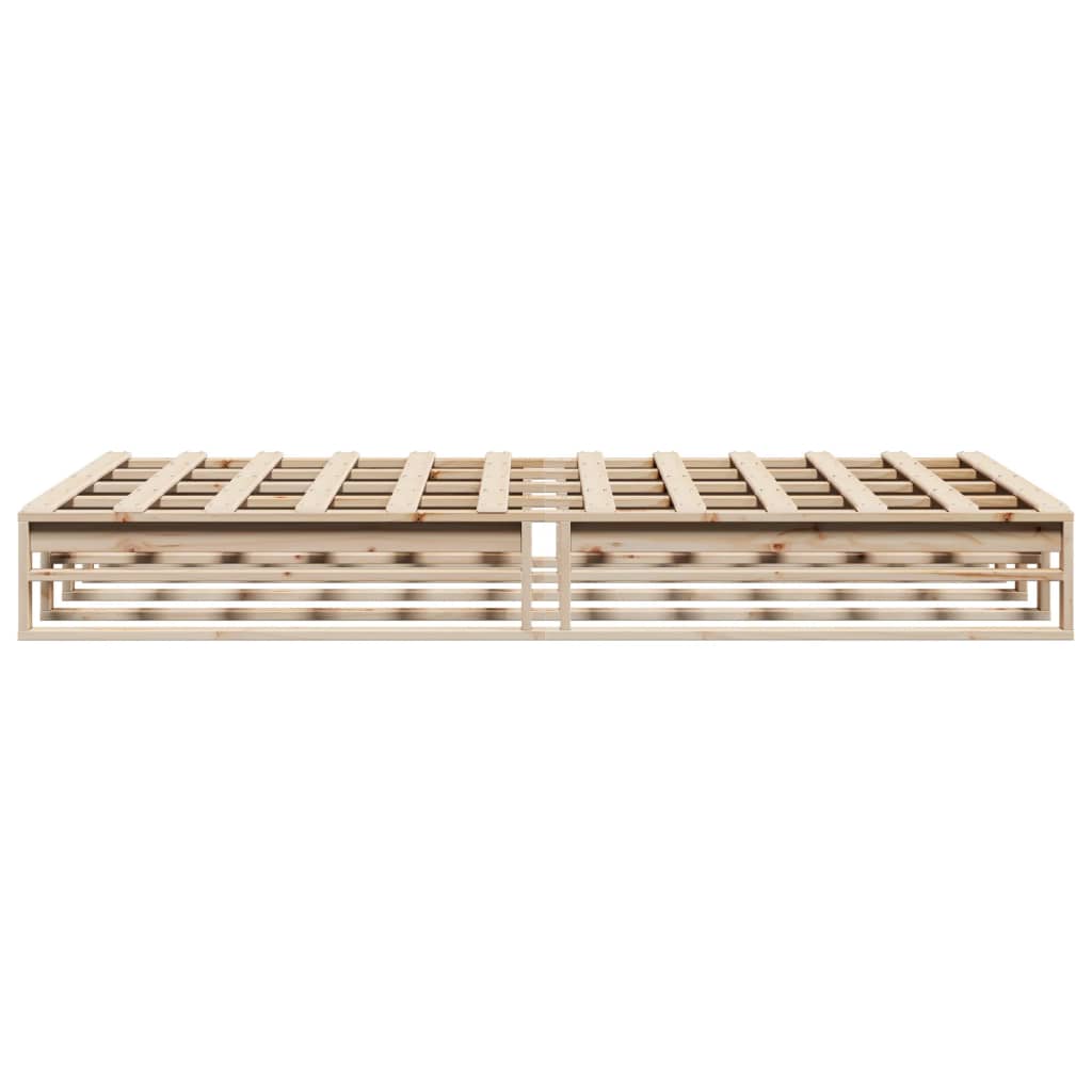 Cadre de lit sans matelas 140x190 cm bois de pin massif - XIOS