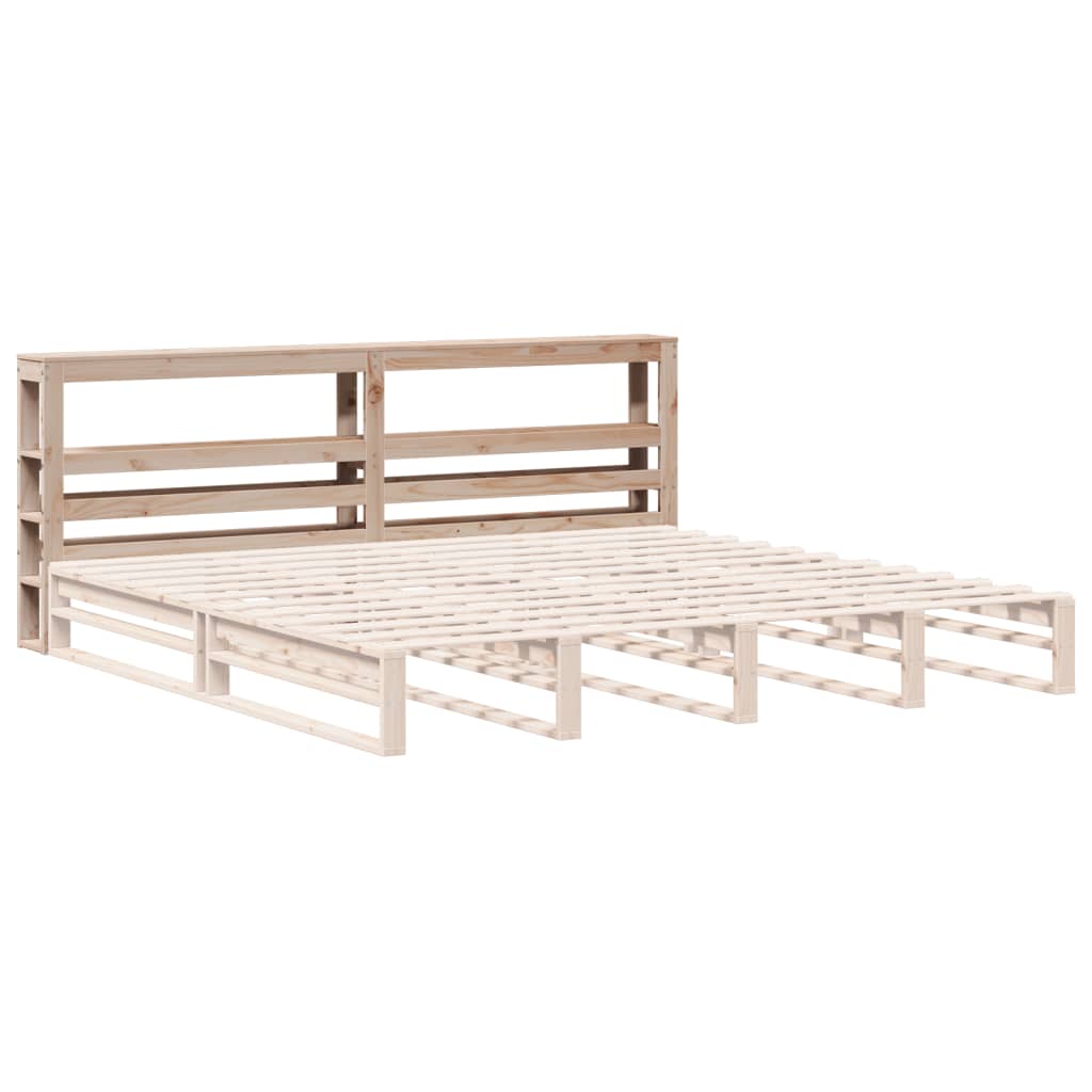 Tête de lit avec étagères 200 cm bois massif de pin - XIOS