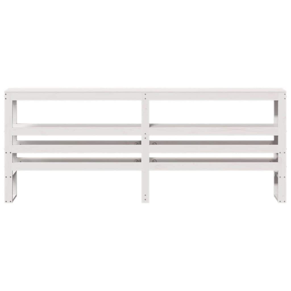 Tête de lit avec étagères blanc 180 cm bois massif de pin - XIOS