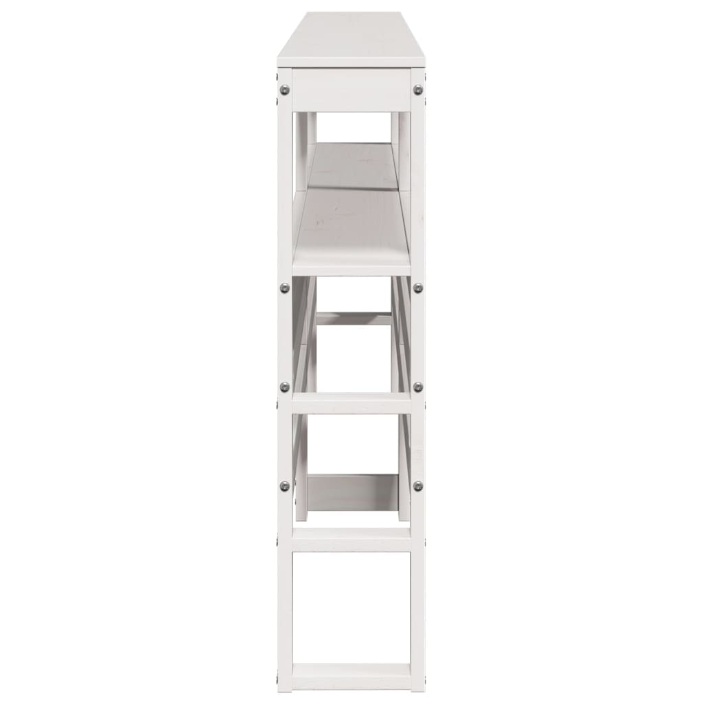 Tête de lit avec étagères blanc 180 cm bois massif de pin - XIOS