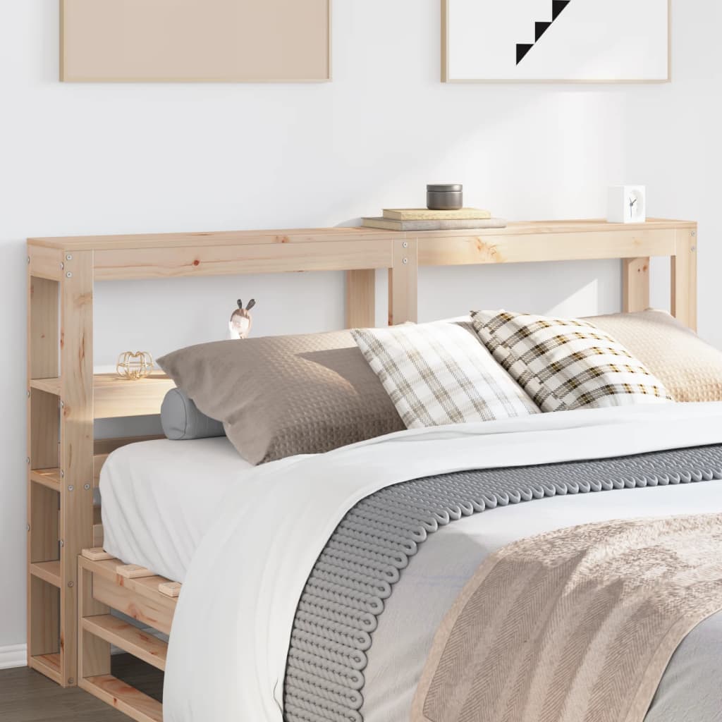 Tête de lit avec étagères 160 cm bois massif de pin - XIOS